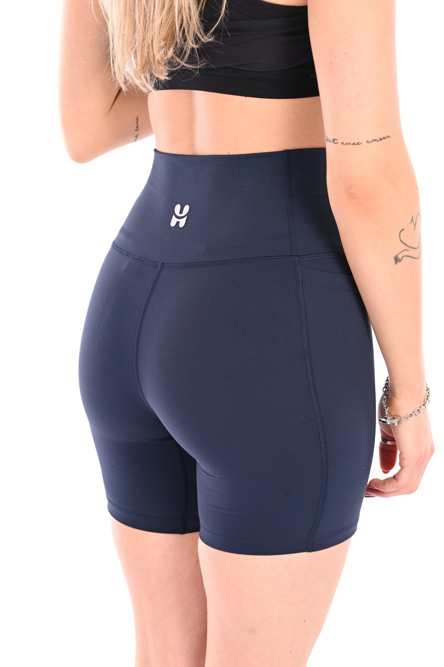 Mid Length Strength Shorts - Navy Blue