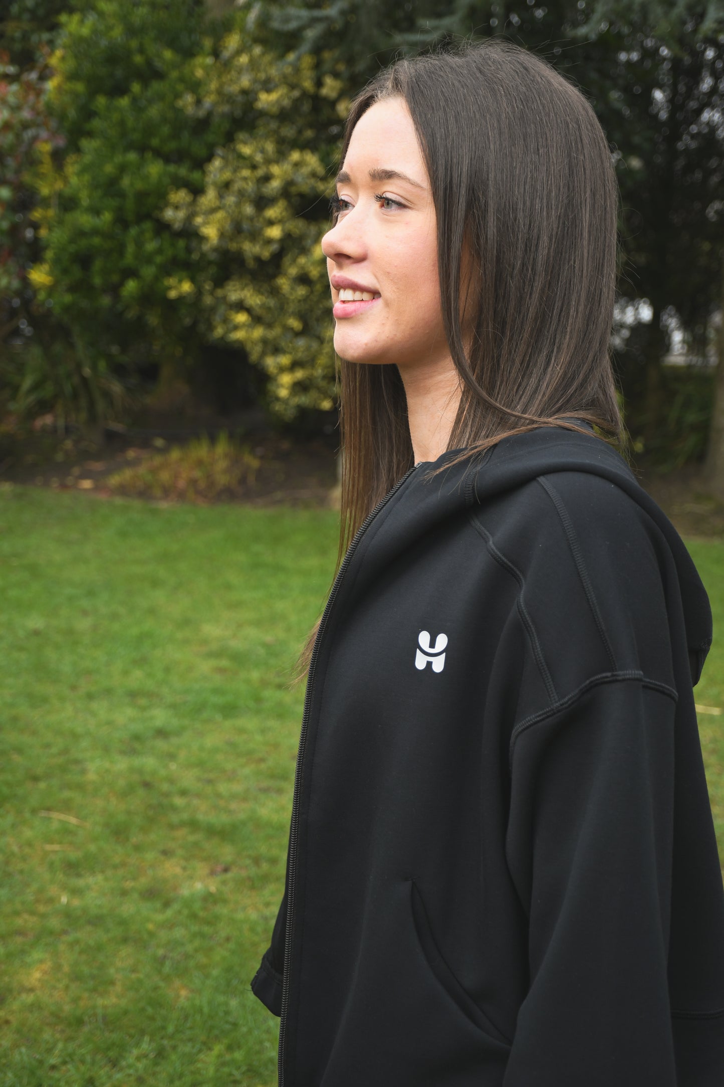 Full Zip Slinky Bomber Jacket - Black