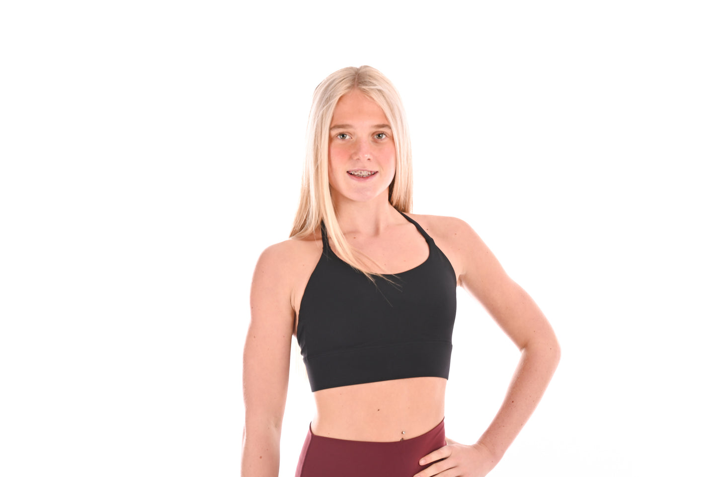 Strappy Sports Bra - Black