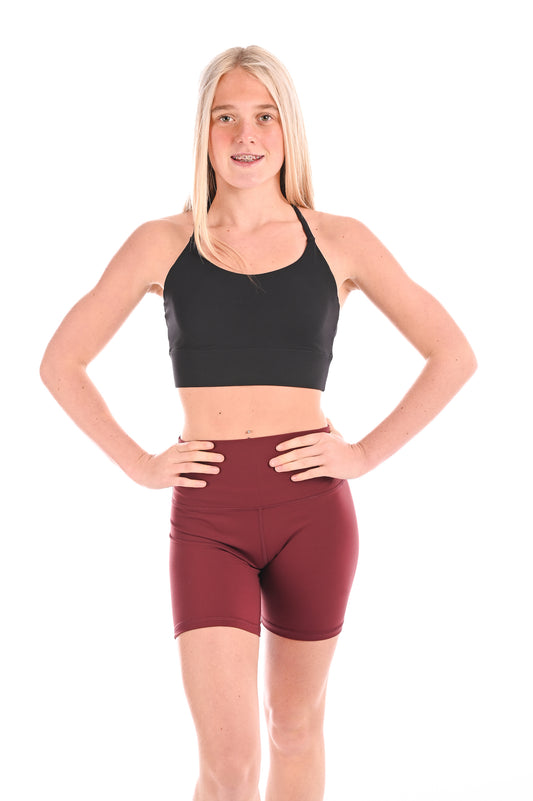 Strappy Sports Bra - Black