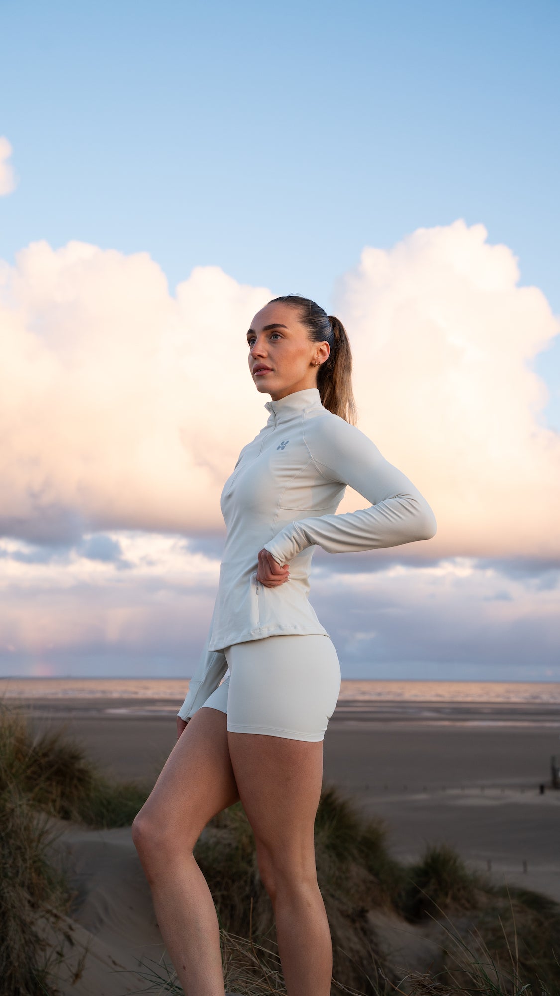 Quarter Zip Top - Cloud Dancer