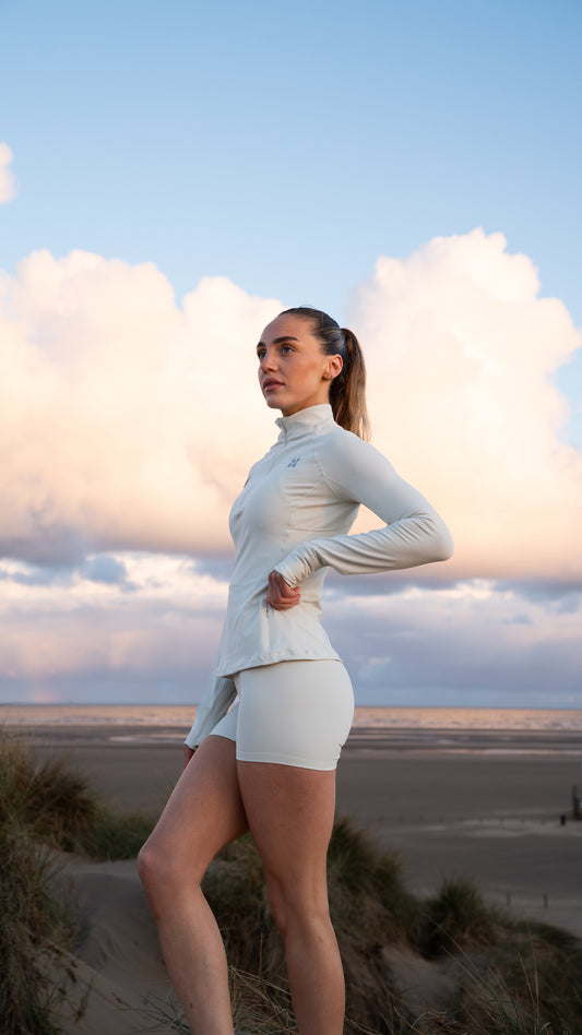 Quarter Zip Top - Cloud Dancer