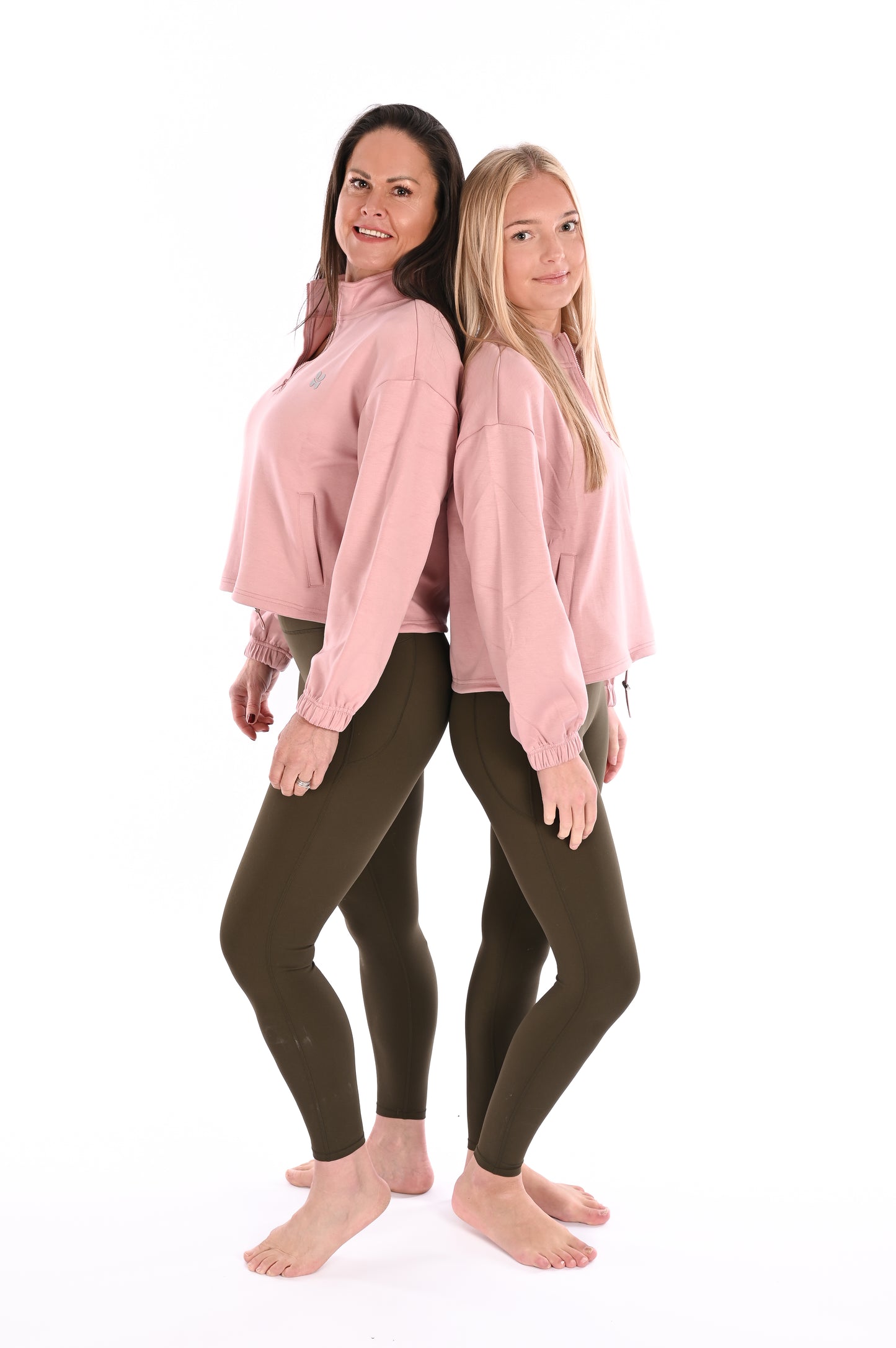 Half Zip Slinky Sweater - Soft Pink