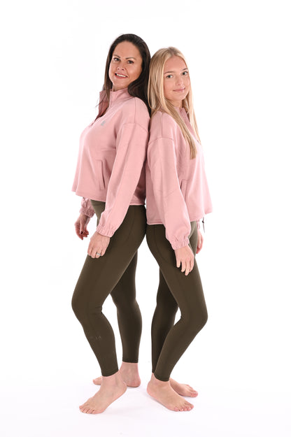Half Zip Slinky Sweater - Soft Pink