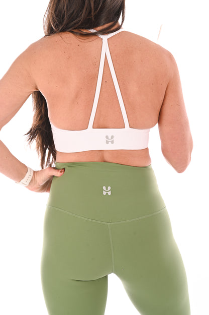 Longer Waistband Flow Leggings - Matcha