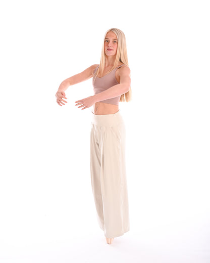 Wide Leg Yoga Pants - Cloud Dancer