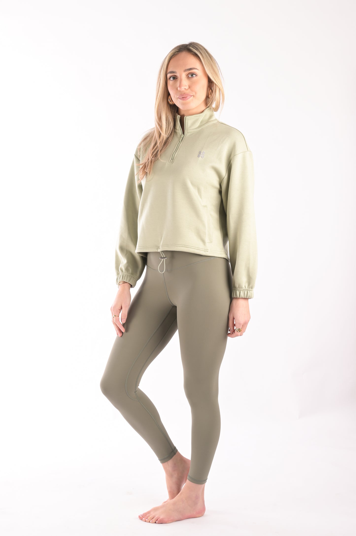 Half Zip Slinky Sweater - Sage