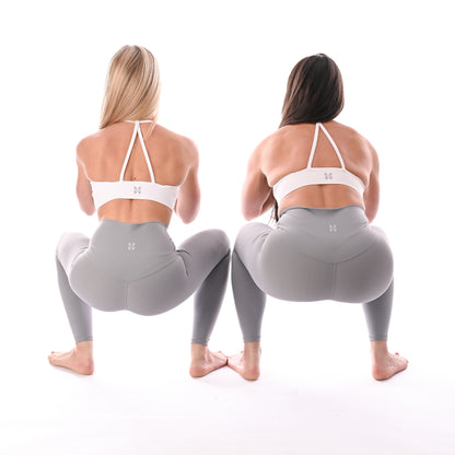 Longer Waistband Flow Leggings - Silver Grey