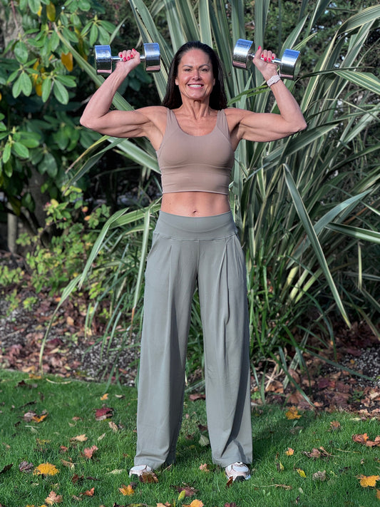 Wide Leg Yoga Pants - Artichoke