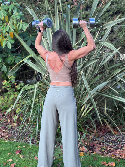 Wide Leg Yoga Pants - Artichoke