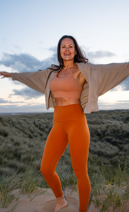 Strappy Sports Bra - Soft Terracotta
