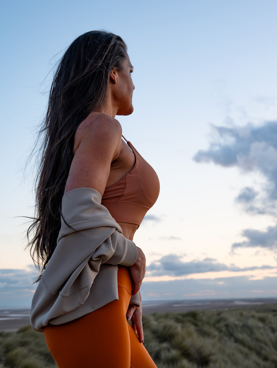 Strappy Sports Bra - Soft Terracotta