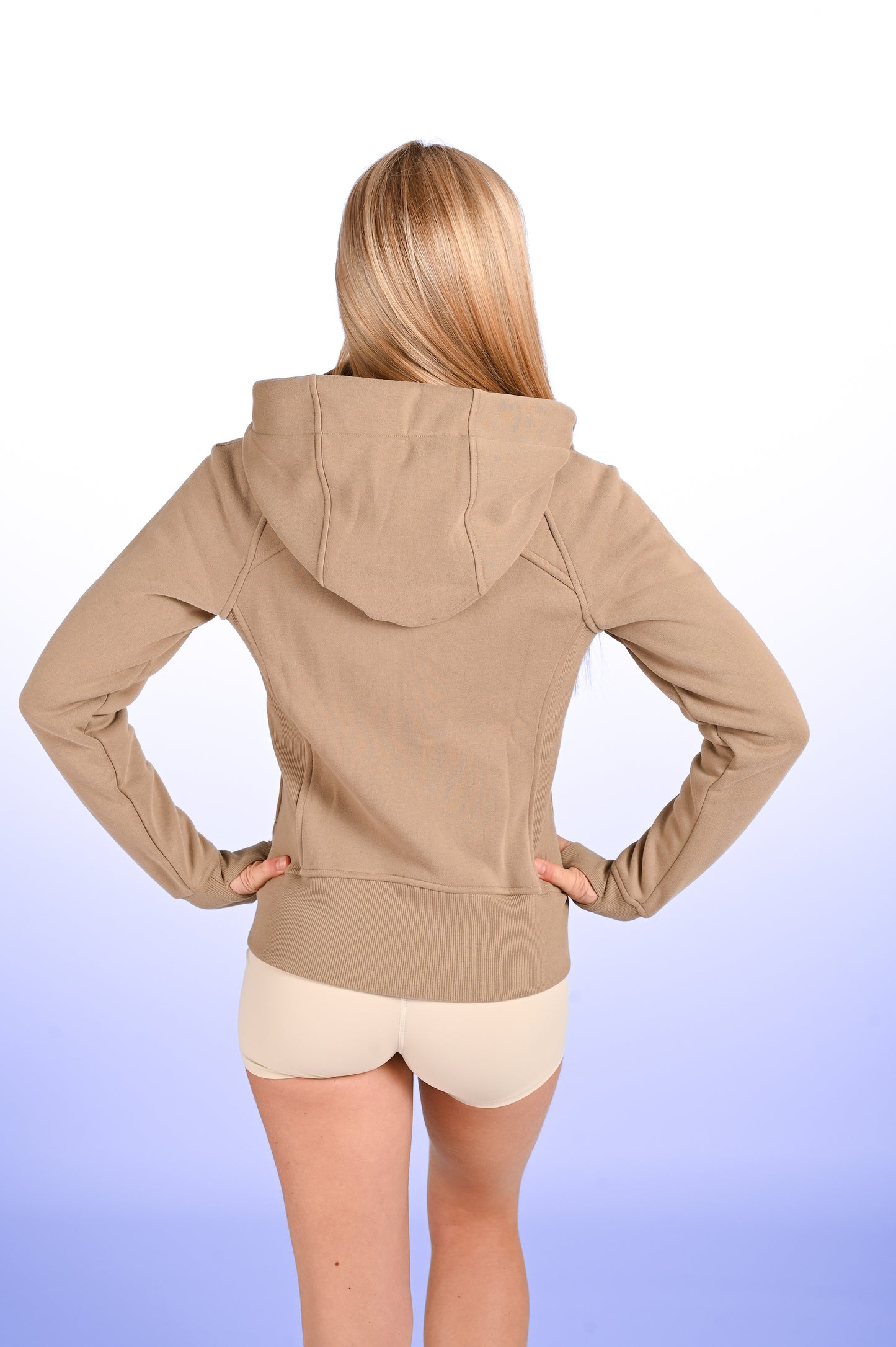 Snug Full Zip Up Hoodie - Sand Olive