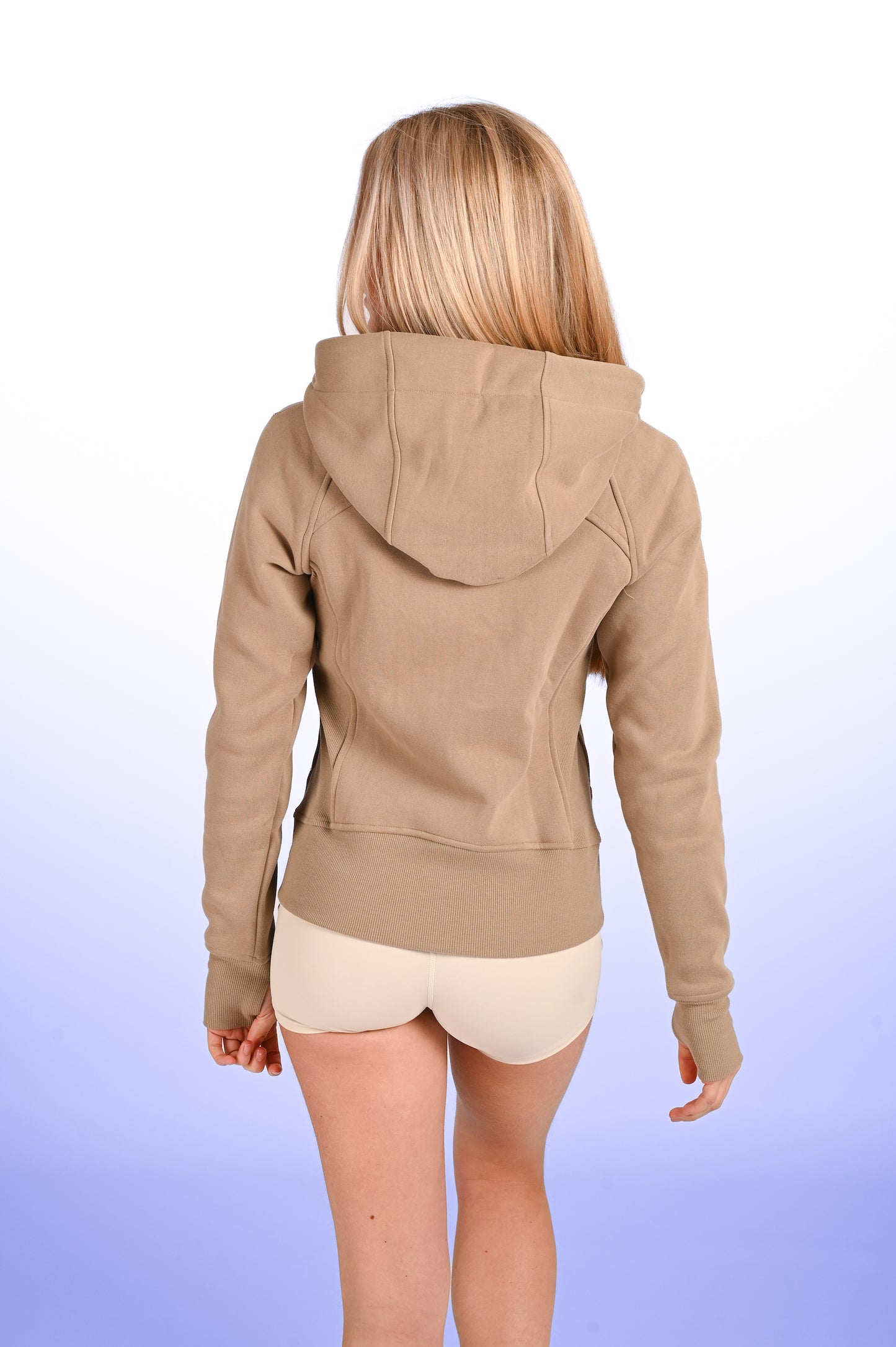 Snug Full Zip Up Hoodie - Sand Olive